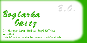 boglarka opitz business card